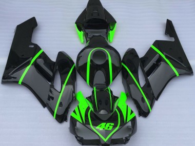 Negro Brillante & Verde Alta Visibilidad 04-05 CBR1000RR Carenado