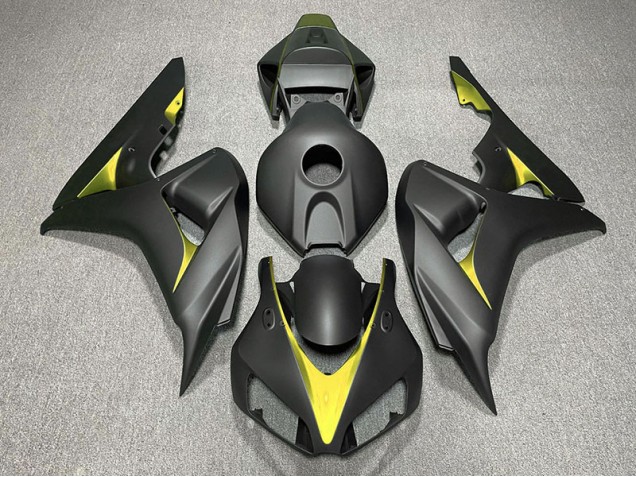 Negro Mate & Amarillo 06-07 CBR1000RR Carenado