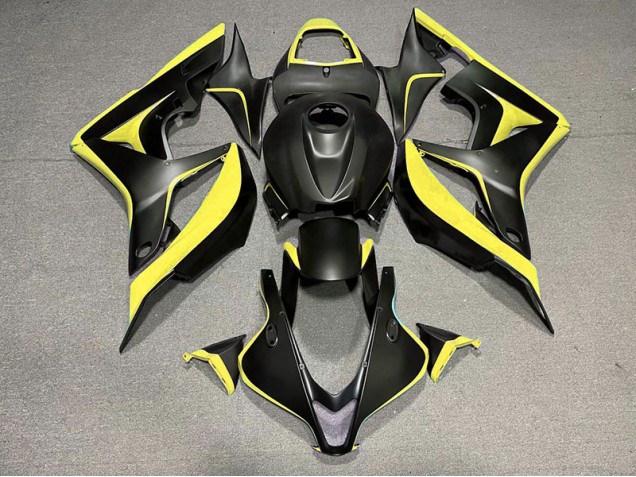Negro Mate & Amarillo 07-08 CBR600RR Carenado Negro Mate & Amarillo 07-08 CBR600RR Carenado