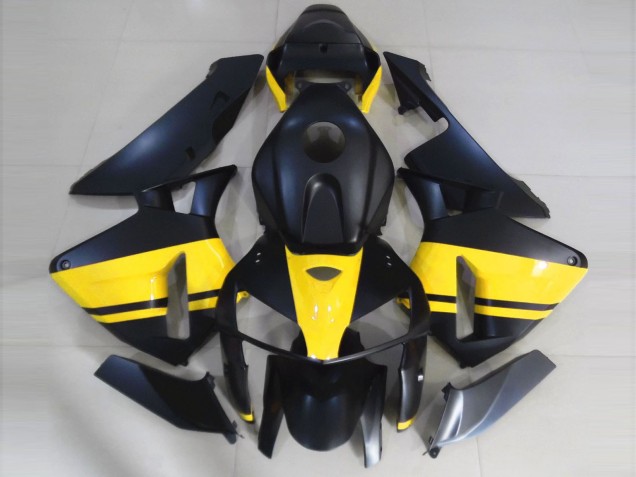 Negro Mate & Amarillo Brillante 05-06 CBR600RR Carenado Negro Mate & Amarillo Brillante 05-06 CBR600RR Carenado