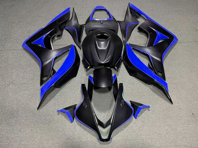 Negro Mate & Azul 07-08 CBR600RR Carenado Negro Mate & Azul 07-08 CBR600RR Carenado