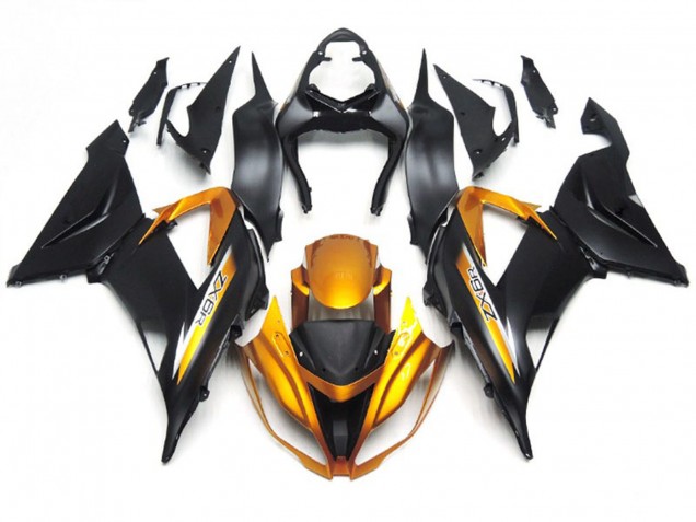 Negro Mate & Dorado 13-18 ZX6R Carenado Negro Mate & Dorado 13-18 ZX6R Carenado