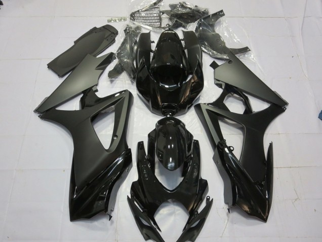 Negro Mate Negro Brillante 07-08 GSXR 1000 Carenado Negro Mate Negro Brillante 07-08 GSXR 1000 Carenado