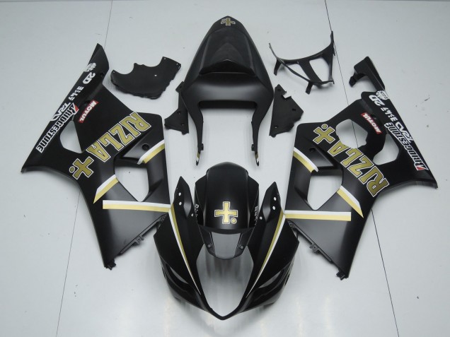 Negro Mate Rizla 03-04 GSXR 1000 Carenado Negro Mate Rizla 03-04 GSXR 1000 Carenado