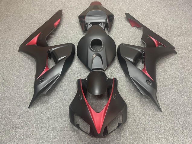 Negro Mate & Rojo 06-07 CBR1000RR Carenado