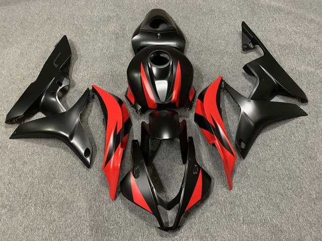 Negro Mate & Rojo 07-08 CBR600RR Carenado Negro Mate & Rojo 07-08 CBR600RR Carenado