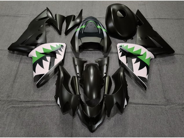 Negro Mate & Verde 04-05 ZX10R Carenado Negro Mate & Verde 04-05 ZX10R Carenado