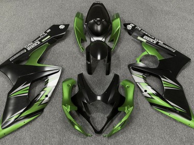 Negro Mate & Verde 05-06 GSXR 1000 Carenado