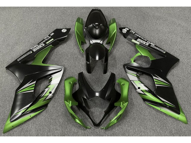 Negro Mate & Verde 05-06 GSXR 1000 Carenado Negro Mate & Verde 05-06 GSXR 1000 Carenado