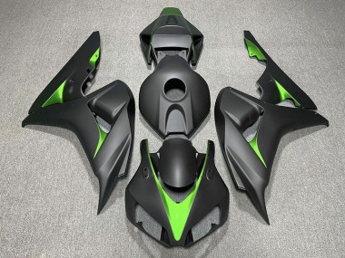 Negro Mate & Verde 06-07 CBR1000RR Carenado