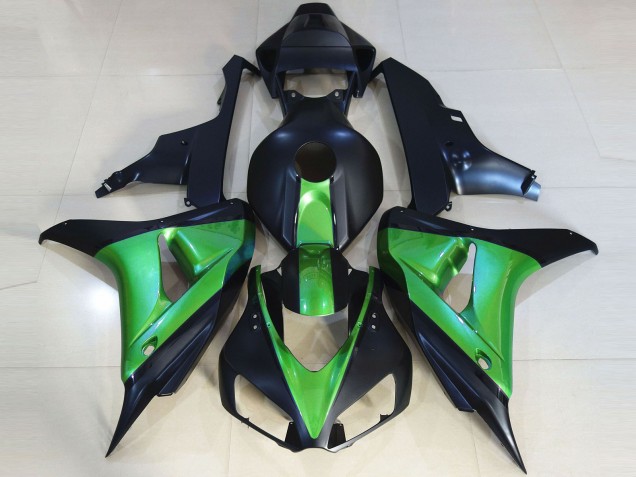Negro Mate & Verde 06-07 CBR1000RR Carenado Negro Mate & Verde 06-07 CBR1000RR Carenado