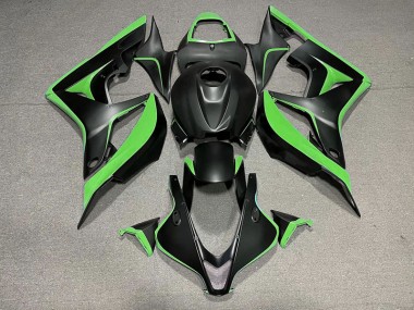 Negro Mate & Verde 07-08 CBR600RR Carenado