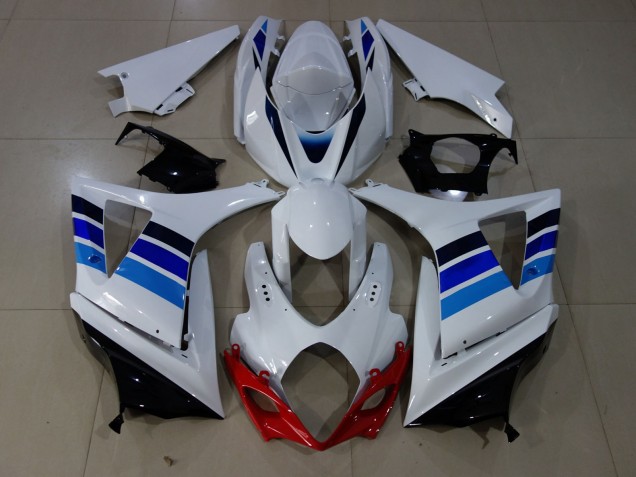 OEM Estilo Azul & Blanco 07-08 GSXR 1000 Carenado OEM Estilo Azul & Blanco 07-08 GSXR 1000 Carenado