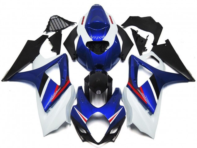 OEM Estilo Azul Brillante & Rojo Blanco 07-08 GSXR 1000 Carenado OEM Estilo Azul Brillante & Rojo Blanco 07-08 GSXR 1000 Carenado
