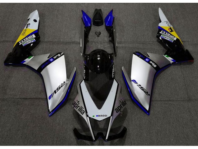 Plata Pirelli & Azul 10-15 RSV4 1000 Carenado Plata Pirelli & Azul 10-15 RSV4 1000 Carenado