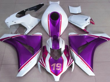 Púrpura Brillante & Blanco 08-11 CBR1000RR Carenado