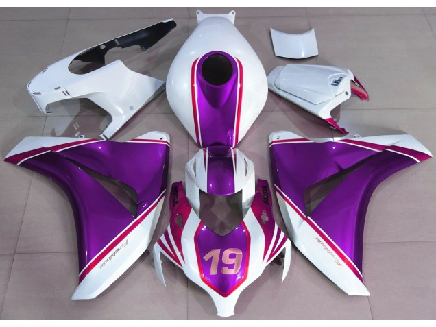 Púrpura Brillante & Blanco 08-11 CBR1000RR Carenado