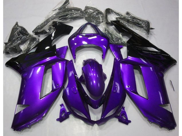 Púrpura Brillante & Negro 07-08 ZX6R Carenado Púrpura Brillante & Negro 07-08 ZX6R Carenado
