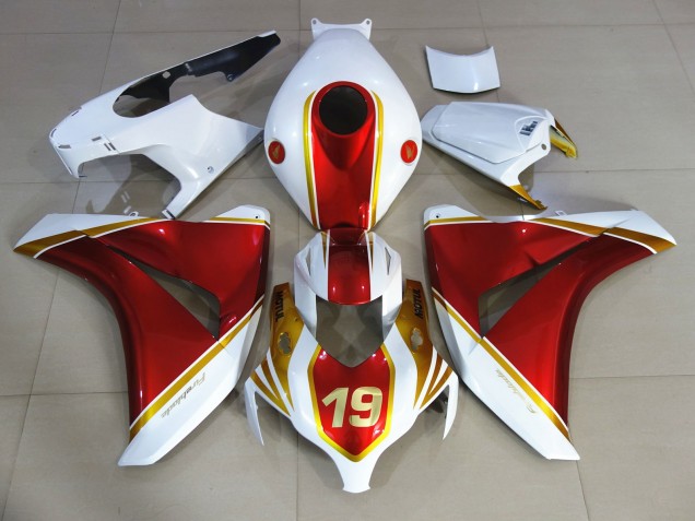 Rojo & Blanco 19 08-11 CBR1000RR Carenado Rojo & Blanco 19 08-11 CBR1000RR Carenado