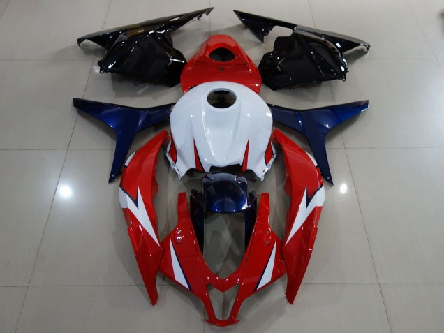 Rojo Brillo / Blanco 09-12 CBR600RR Carenado