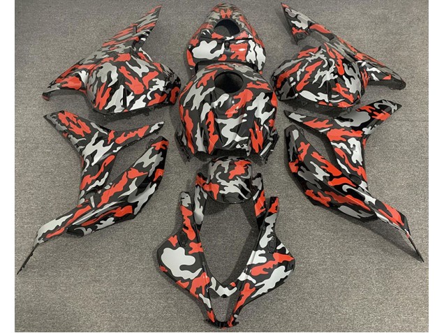 Rojo Gris Camuflaje 09-12 CBR600RR Carenado