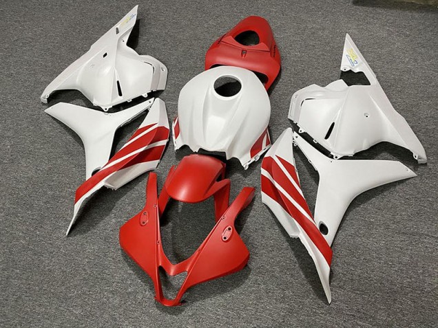 Rojo Mate / Blanco 09-12 CBR600RR Carenado Rojo Mate / Blanco 09-12 CBR600RR Carenado