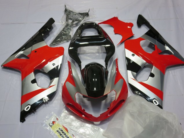 Rojo Plata & Negro 00-02 GSXR 1000 Carenado Rojo Plata & Negro 00-02 GSXR 1000 Carenado
