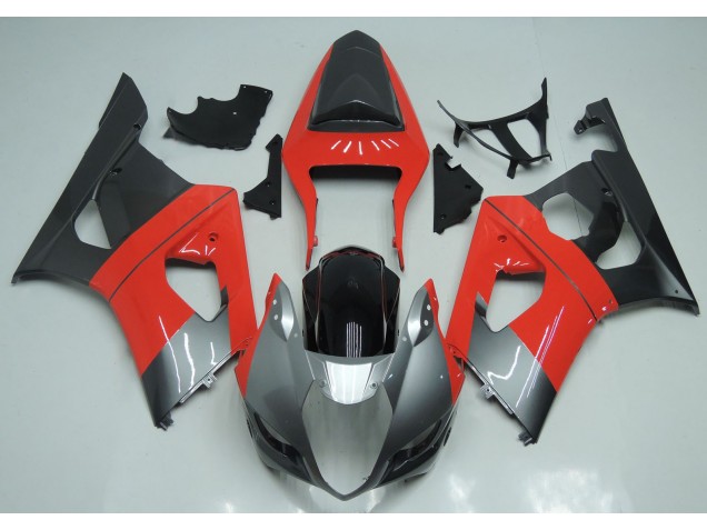 Rojo Plata & Negro 03-04 GSXR 1000 Carenado Rojo Plata & Negro 03-04 GSXR 1000 Carenado