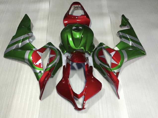 Rojo & Verde Capitán América 07-08 CBR600RR Carenado