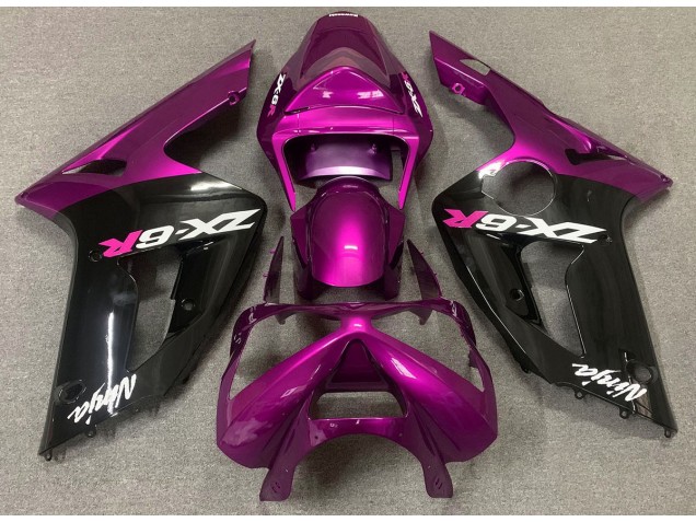 Rosa Brillante & Negro 03-04 ZX6R Carenado Rosa Brillante & Negro 03-04 ZX6R Carenado