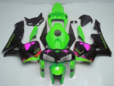 Salpicadura Rosa Sobre Verde 05-06 CBR600RR Carenado