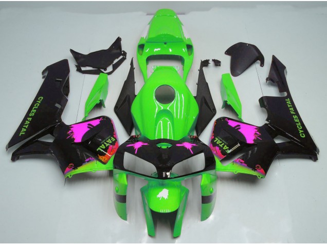 Salpicadura Rosa Sobre Verde 05-06 CBR600RR Carenado