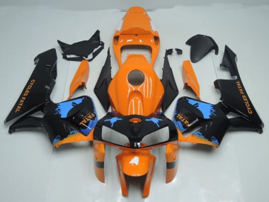 Salpicaduras De Naranja & Negro 05-06 CBR600RR Carenado