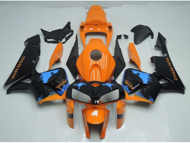 Salpicaduras De Naranja & Negro 05-06 CBR600RR Carenado