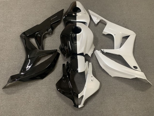 Split Negro Brillo / Blanco 07-08 CBR600RR Carenado