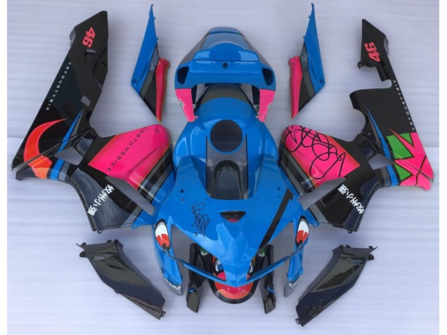 Tiburón Azul & Rosa 05-06 CBR600RR Carenado Tiburón Azul & Rosa 05-06 CBR600RR Carenado