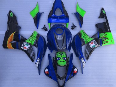 Tiburón Azul & Verde 07-08 CBR600RR Carenado