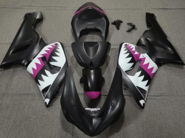 Tiburón Negro Mate & Rosa 05-06 ZX6R Carenado