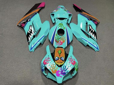 Tiburón Verde Azulado 04-05 CBR1000RR Carenado