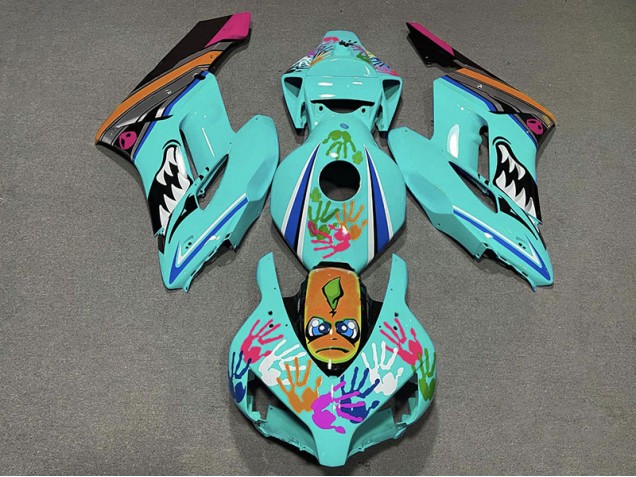 Tiburón Verde Azulado 04-05 CBR1000RR Carenado