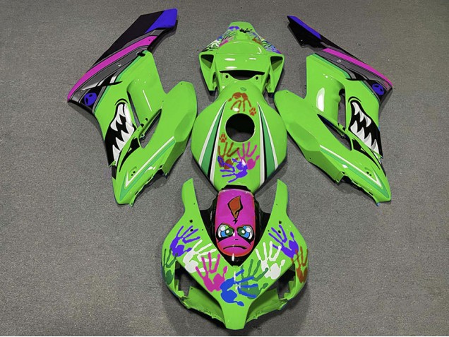 Tiburón Verde & Morado 04-05 CBR1000RR Carenado Tiburón Verde & Morado 04-05 CBR1000RR Carenado