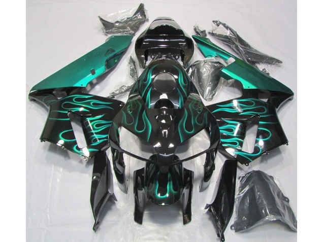 Verde Azulado Brillante Llama 05-06 CBR600RR Carenado