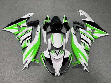 Verde Blanco & Negro Zag 09-12 ZX6R Carenado
