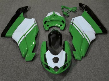 Verde Brillante & Blanco 03-04 Ducati 749 999 Carenado
