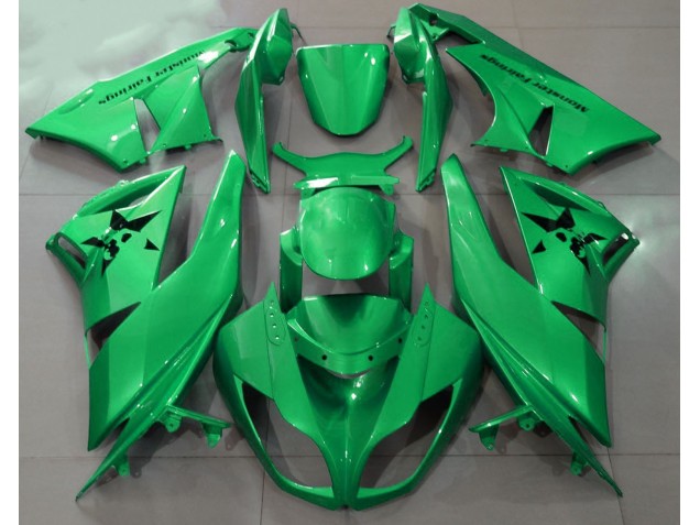 Verde Brillante & Logotipos Personalizados 09-12 ZX6R Carenado