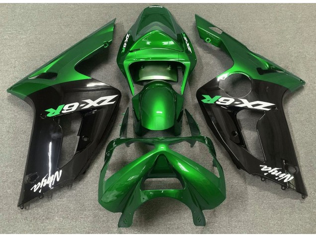Verde Brillante & Negro 03-04 ZX6R Carenado Verde Brillante & Negro 03-04 ZX6R Carenado