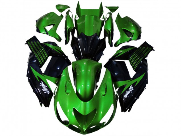 Verde Brillante & Negro 06-11 ZX14R Carenado Verde Brillante & Negro 06-11 ZX14R Carenado