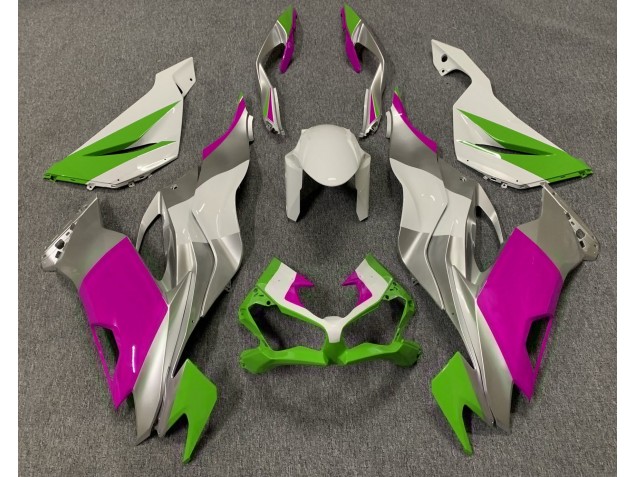Verde Brillo Rosa & Plata 19-23 ZX6R Carenado