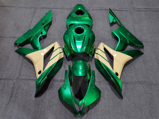 Verde Esmeralda & Tostado 07-08 CBR600RR Carenado Verde Esmeralda & Tostado 07-08 CBR600RR Carenado