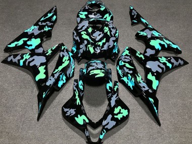 Verde & Gris Camuflaje 07-08 CBR600RR Carenado